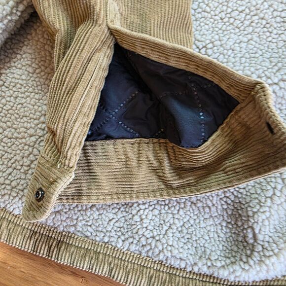 LL Bean Men’s 1912 Heritage Lined Shirt Jac Shacket Corduroy Tan L Regular - Picture 7 of 13